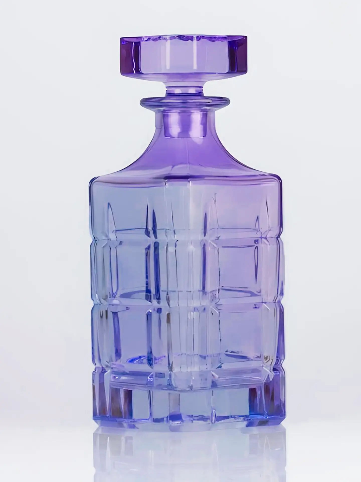 Purple Crystal Decorative Bottle – Handcrafted Glass Ornament (22 cm)