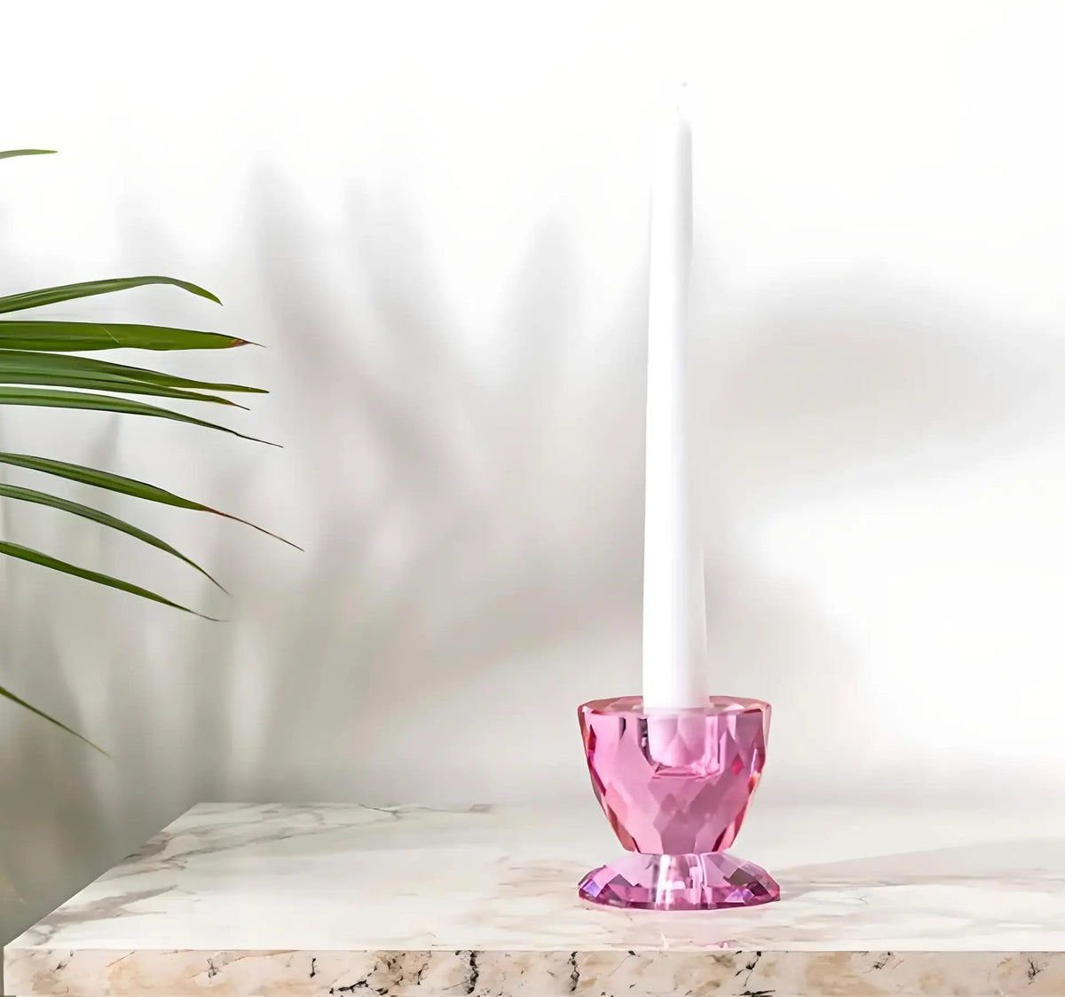 Pembe SPARKLE Cam Şamdan – Modern ve Şık Dekor Seçeneği