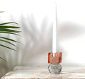 Somon/ Füme  SPARKLE Cam Şamdan – Modern ve Şık Dekor Seçeneği