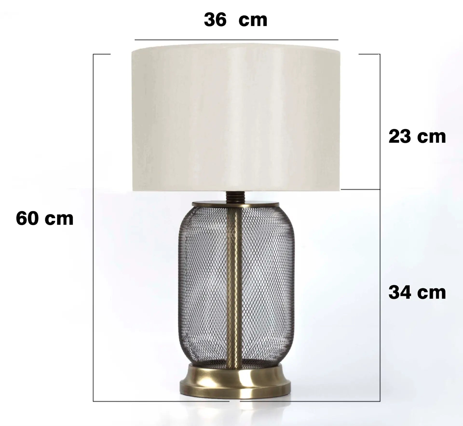 Metropolitan Eskitme Altın Metal Abajur – Krem Başlık