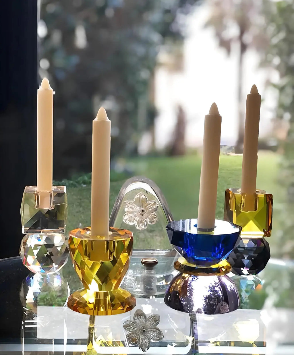 Şampanya SPARKLE Cam Şamdan – Modern ve Şık Dekor Seçeneği