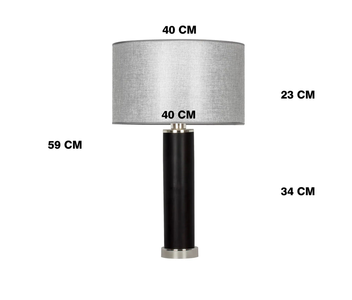 Siyah Ahşap Lake Los Angeles Abajur