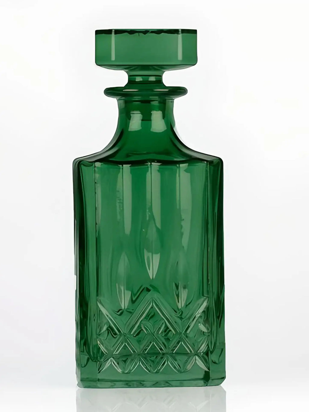 Yeşil  Dekoratif Şişe – El İşçiliği Cam Obje (22 cm)