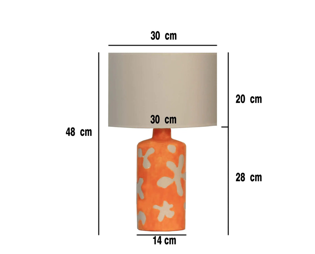 Flora Seramik Masa Lambası – Krem Başlık