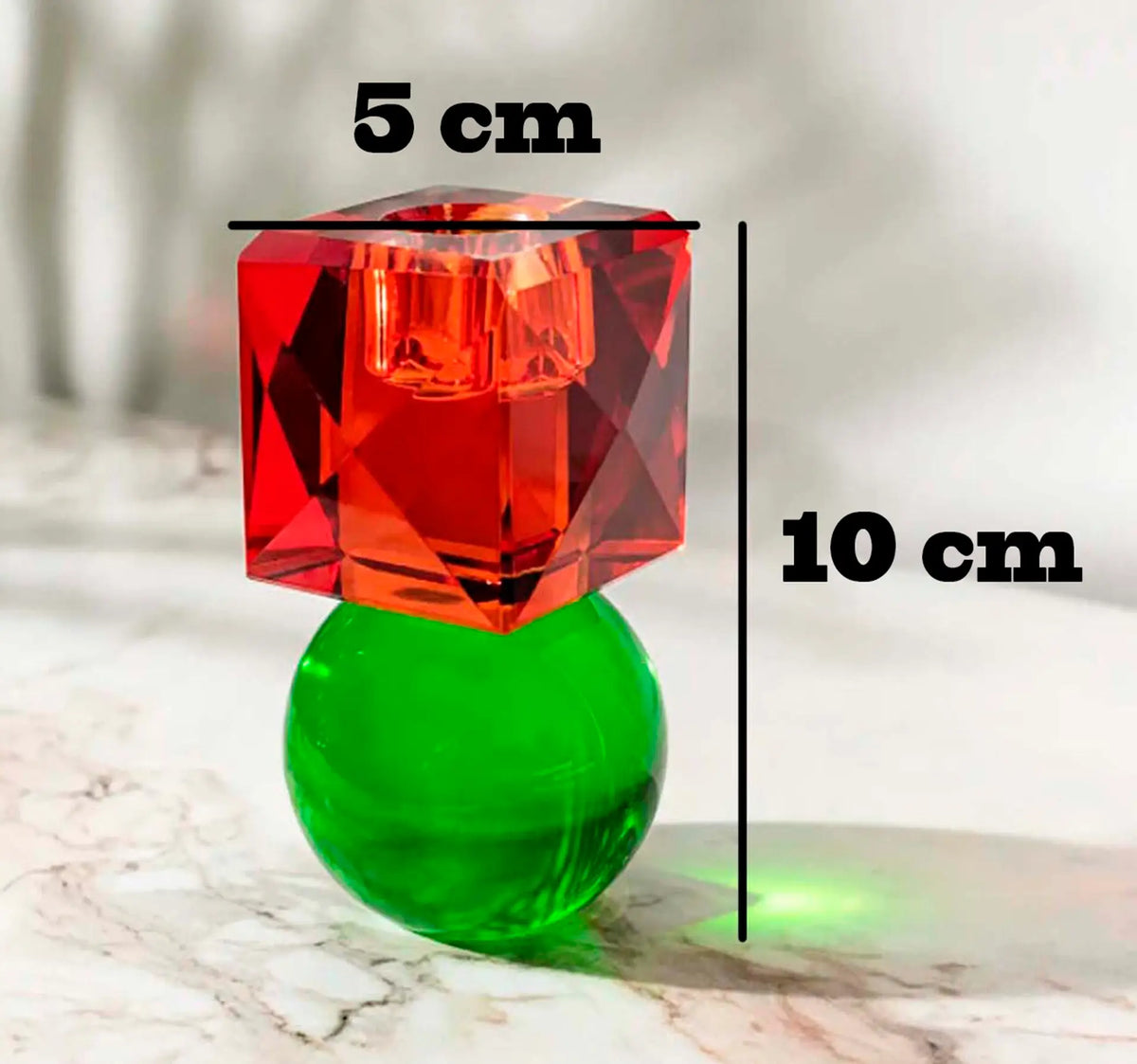 Füme/ Turuncu Cam Şamdan – Modern ve Şık Dekor Seçeneği