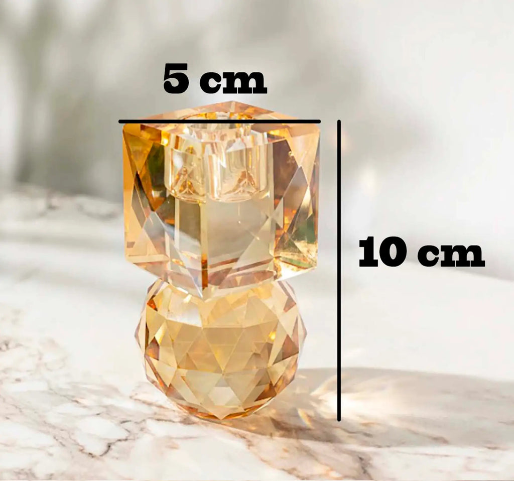 Şampanya SPARKLE Cam Şamdan – Modern ve Şık Dekor Seçeneği